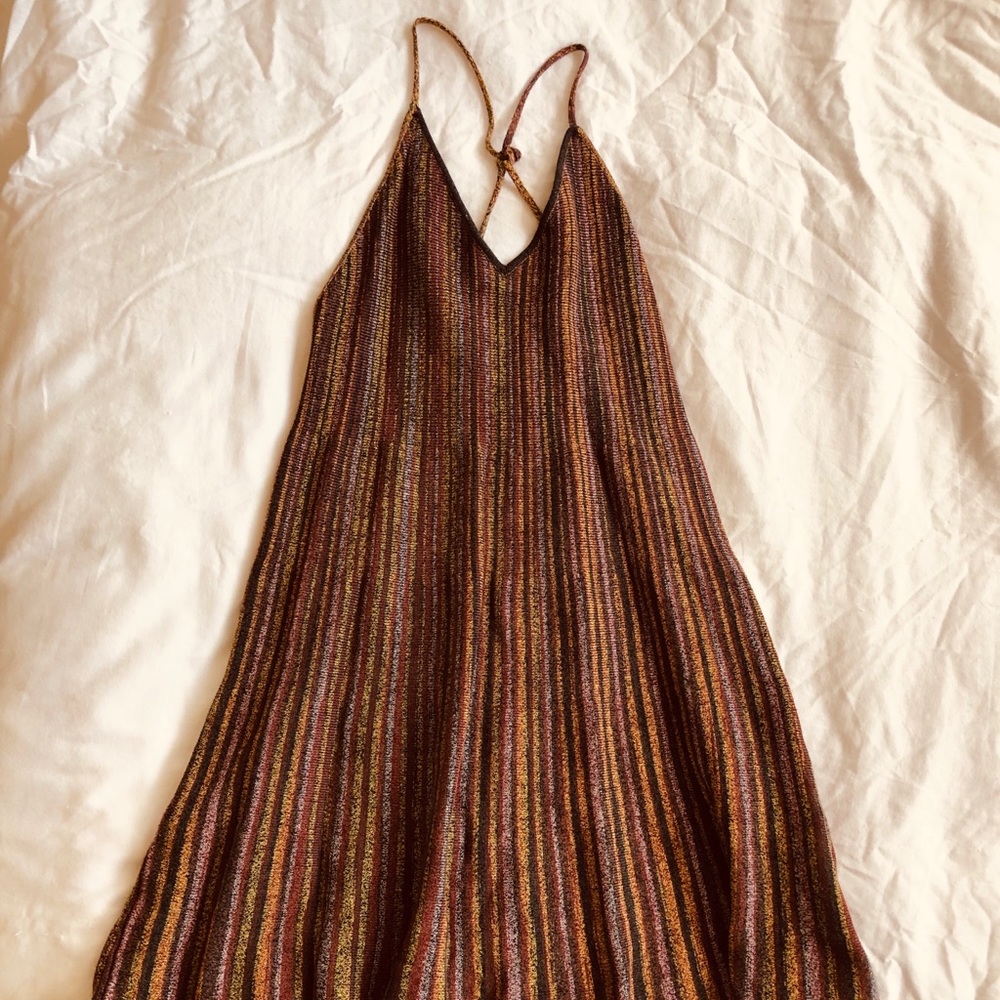 Zara Striped Woven Knit Dress